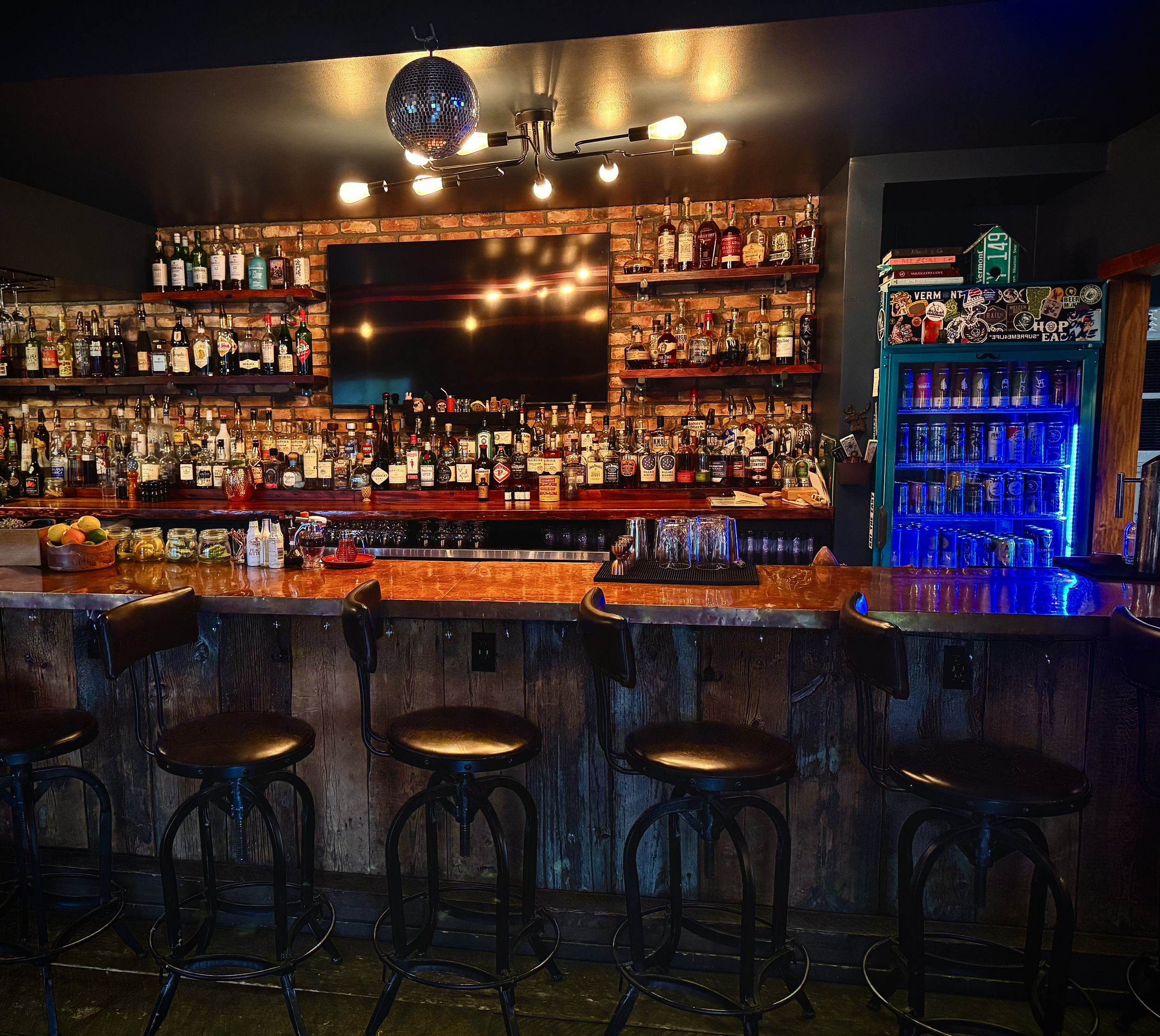 Trail87 bar set up for catered event in West Dover near Mount Snow